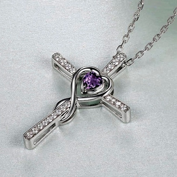 Dorella Jewelry - Dorella .925 Sterling Silver Amethyst Love Infinity Necklace